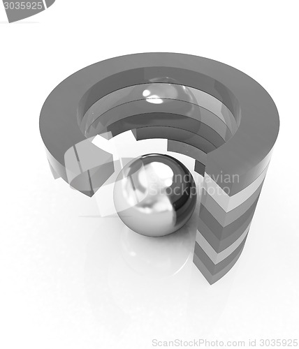 Image of Abstract colorful structure with ball in the center 
