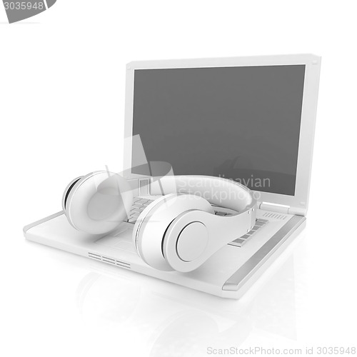 Image of Headphone and Laptop 