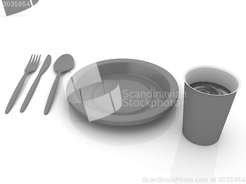 Image of Fast-food disposable tableware