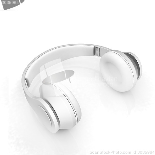 Image of Headphones Isolated on White Background 
