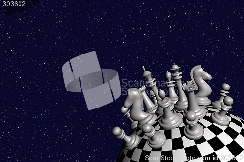 Image of 3D image of the chess world (white) – inspired by “Little Prince” by Antoine De Saint-Exupery