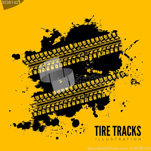 Image of Tire track background