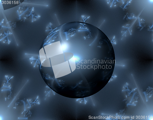 Image of Abstract Blue Globe
