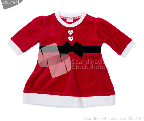 Image of Red santa baby dress