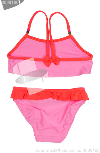 Image of Children's pink swimsuit