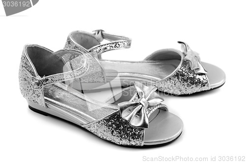 Image of Dressy sandals with rhinestones for girls