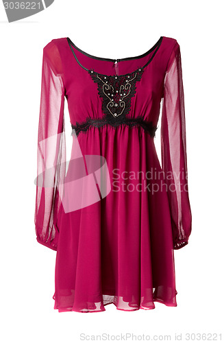 Image of Purple dress fashionable female