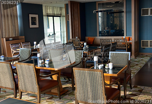 Image of restaurant interior in shades of brown