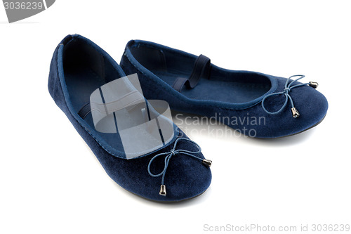 Image of pair of velvet sandals