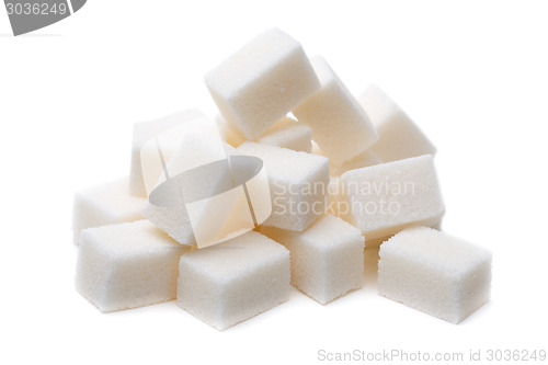 Image of Sugar cube isolated on a white background