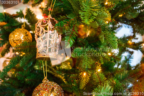 Image of Christmas tree closeup