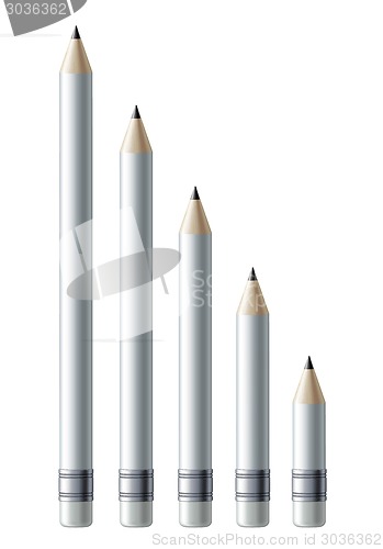 Image of White pencils