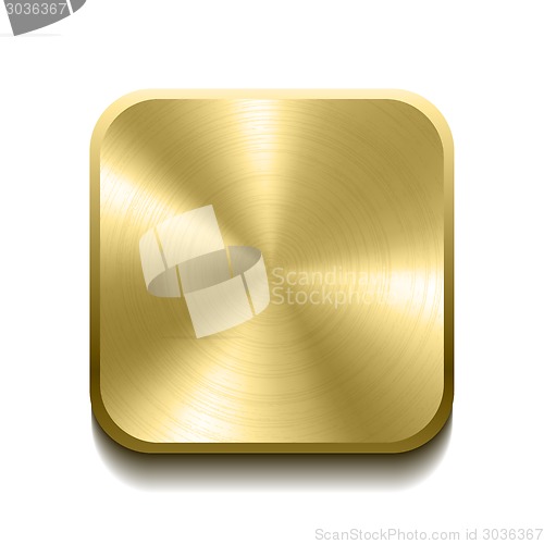 Image of Realistic gold button