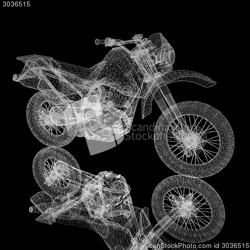 Image of 3d sport motocross bike
