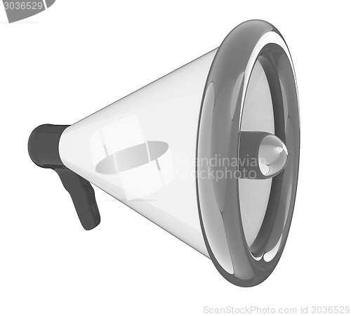 Image of Loudspeaker as announcement icon. Illustration on white 