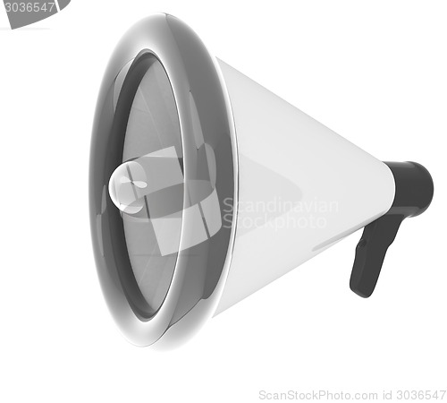 Image of Loudspeaker as announcement icon. Illustration on white 