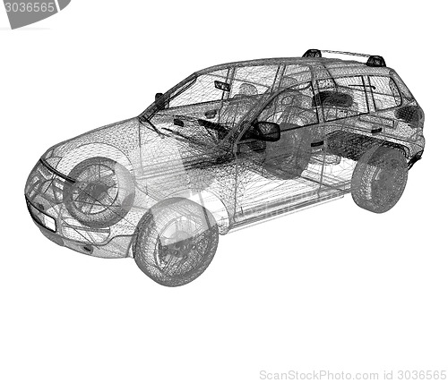 Image of Model cars. 3d render 