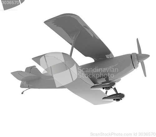 Image of retro airplane isolated on white background 