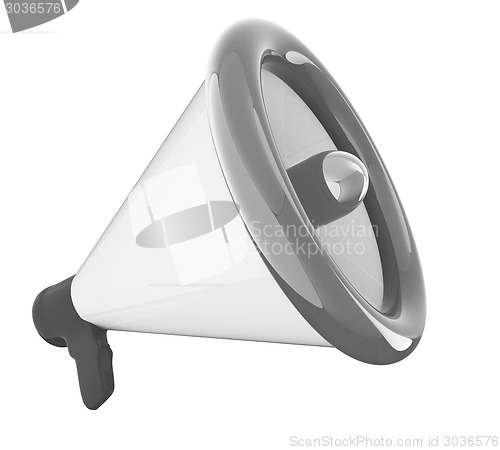 Image of Loudspeaker as announcement icon. Illustration on white 