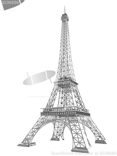 Image of 3d Eiffel Tower render