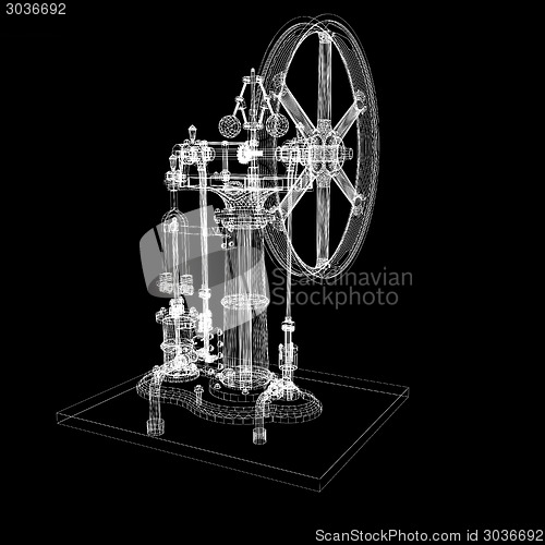 Image of Perpetuum mobile. 3d render