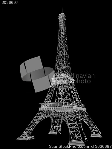 Image of 3d Eiffel Tower render