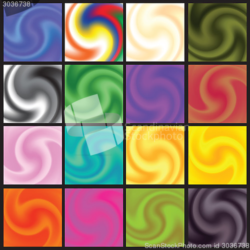 Image of set of abstract backgrounds
