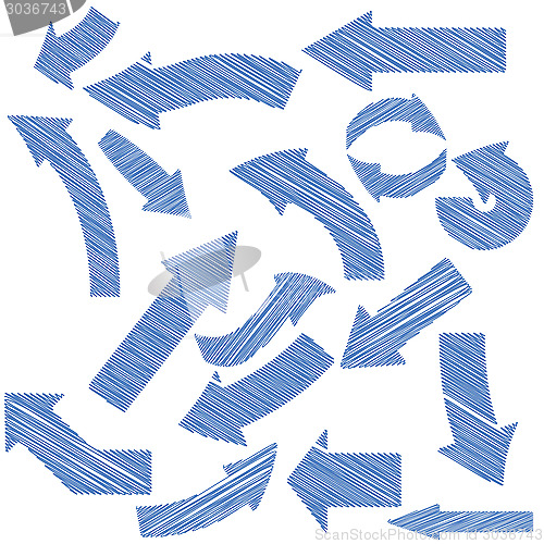 Image of blue arrows set