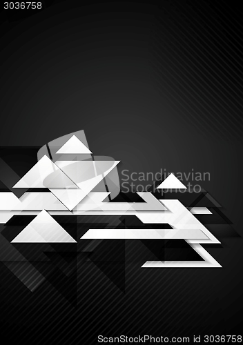 Image of Dark hi-tech geometric background