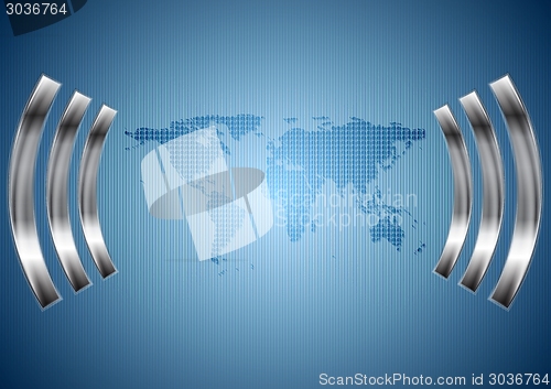 Image of Blue technology background