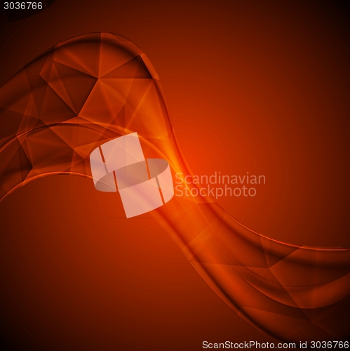 Image of Orange tech wavy background