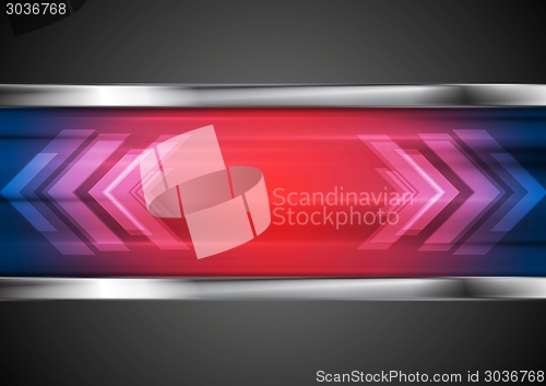 Image of Corporate tech background with metallic stripes