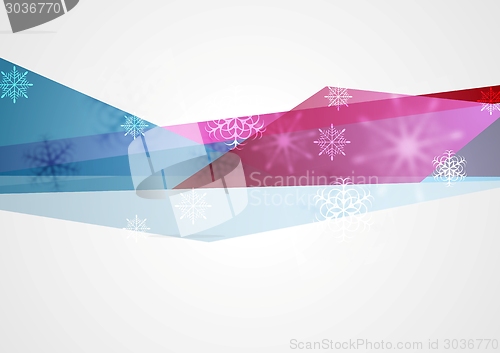 Image of Concept tech winter Christmas background