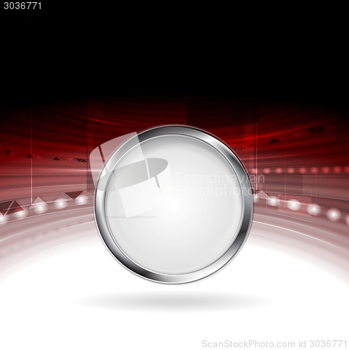 Image of Technology motion design with metal circle frame
