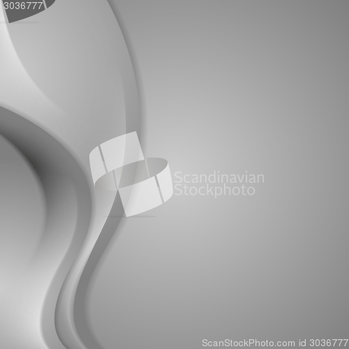 Image of Abstract light grey wavy background