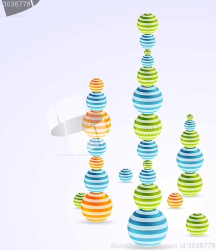 Image of Abstract vector Christmas balls background