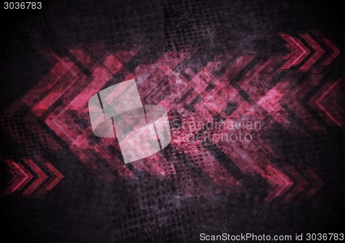 Image of Grunge tech background with arrows