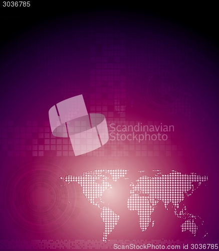 Image of Abstract purple tech vector background