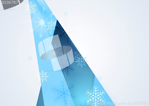 Image of Concept tech winter Christmas background