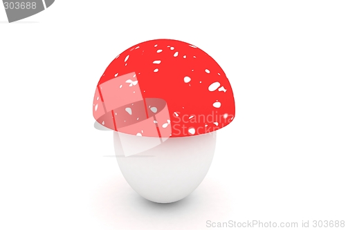 Image of 3D render of mushroom