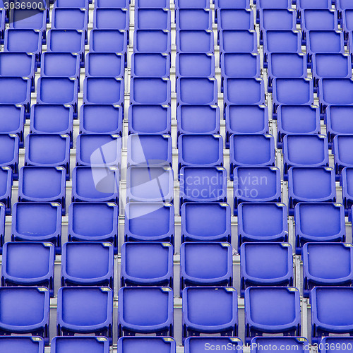 Image of Blue seat in sport stadium