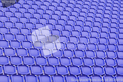 Image of Blue seat in sport stadium