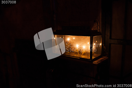 Image of Chanuka lights in Jerusalem