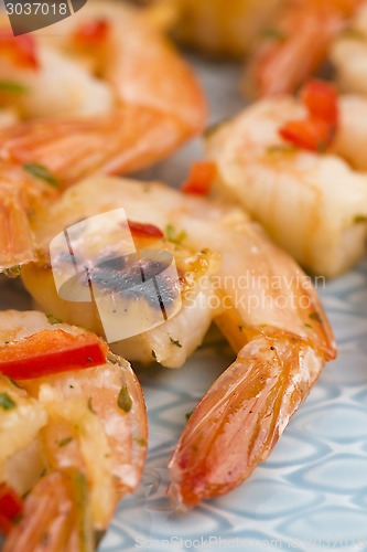 Image of Skewered Tiger Prawns