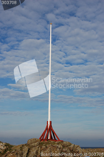 Image of Flagpole firmly anchoarged