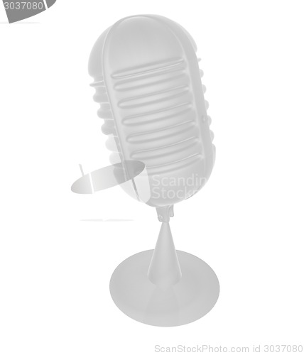 Image of 3d rendering of a microphone