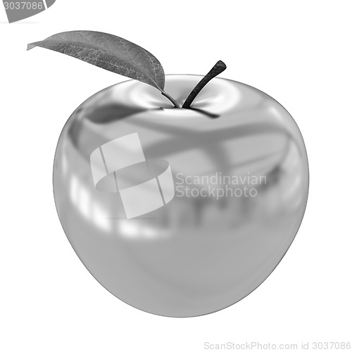 Image of Gold apple isolated on white background. Series: Golden apple un