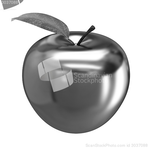 Image of Gold apple isolated on white background. Series: Golden apple un