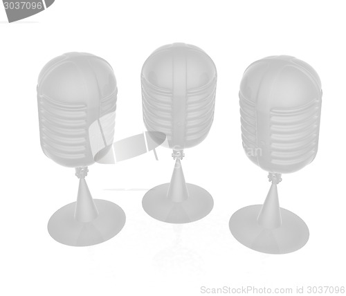 Image of 3d rendering of a microphones