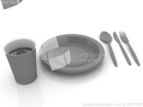 Image of Fast-food disposable tableware